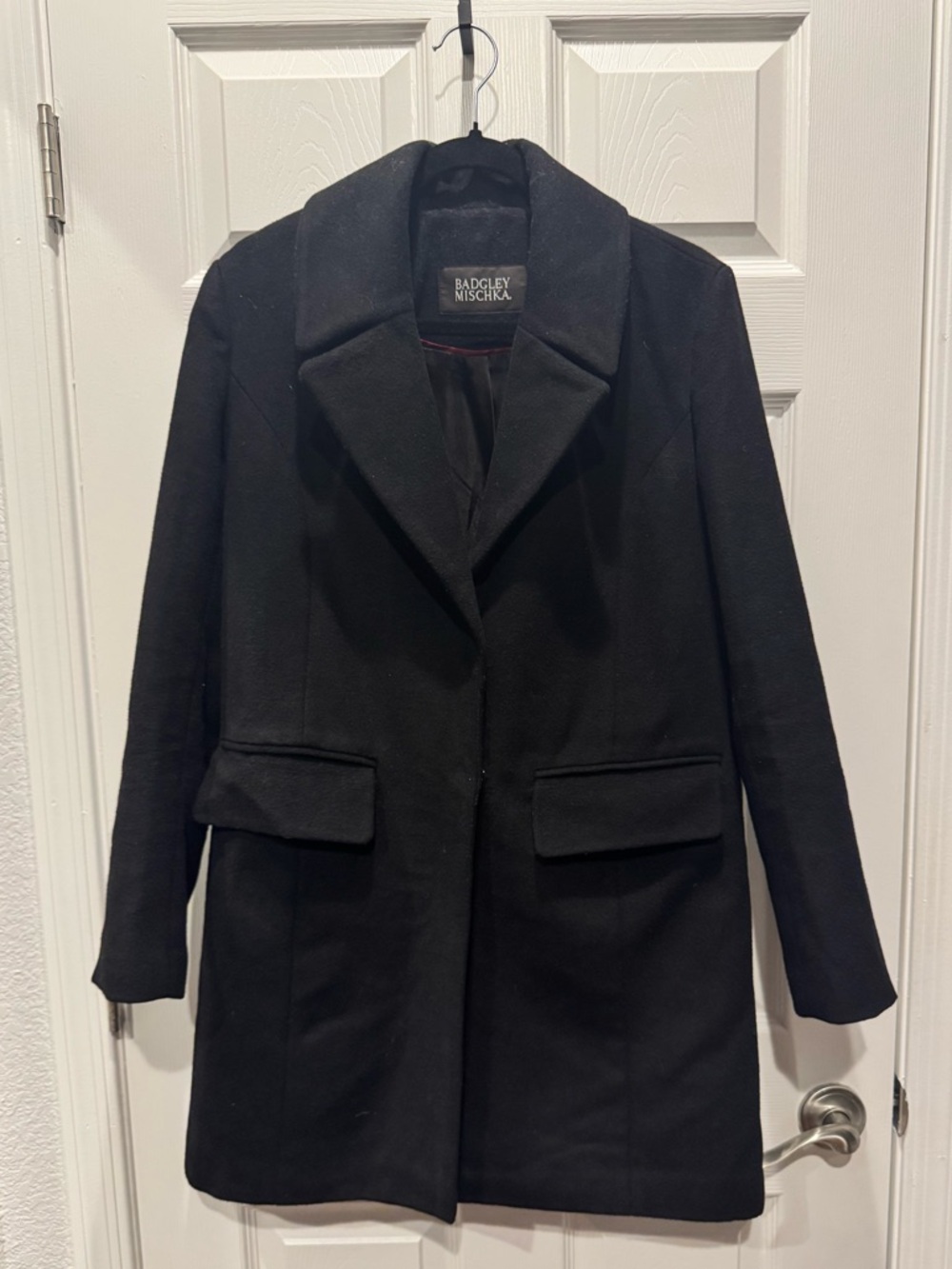 Badgley Mischka Black Pea Coat